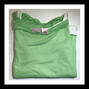 White Inner Shell w/ Attached Green Outer Top